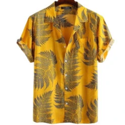 Chemise Palmier Jaune -Beauf Land chemise homme motif palmier 5