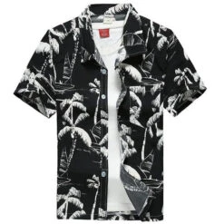 Chemise Palmier Noir & Blanc