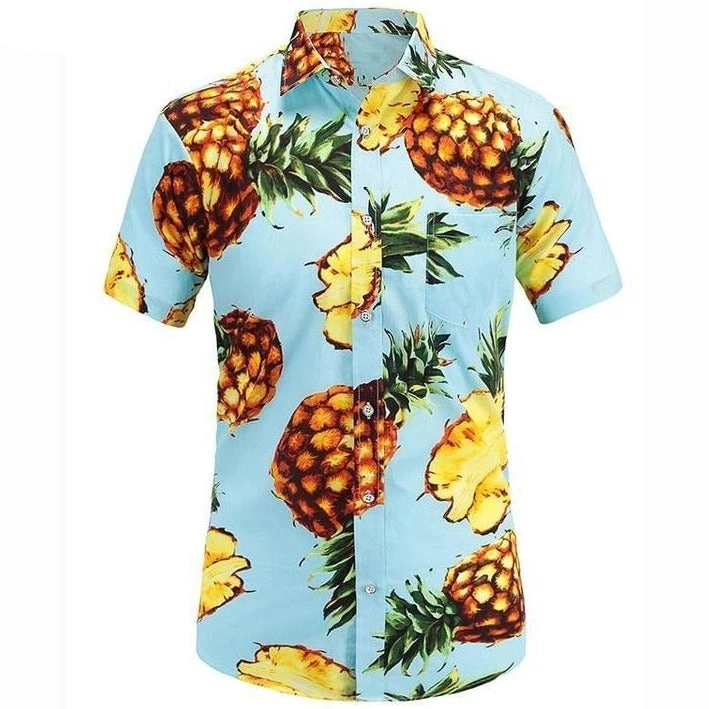 Chemise Ananas Bleue 3 Chemise Ananas Bleue