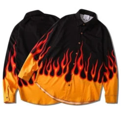 Chemise Flammes Infernales 13 Chemise Flammes Infernales -Beauf Land chemise motif flamme 7