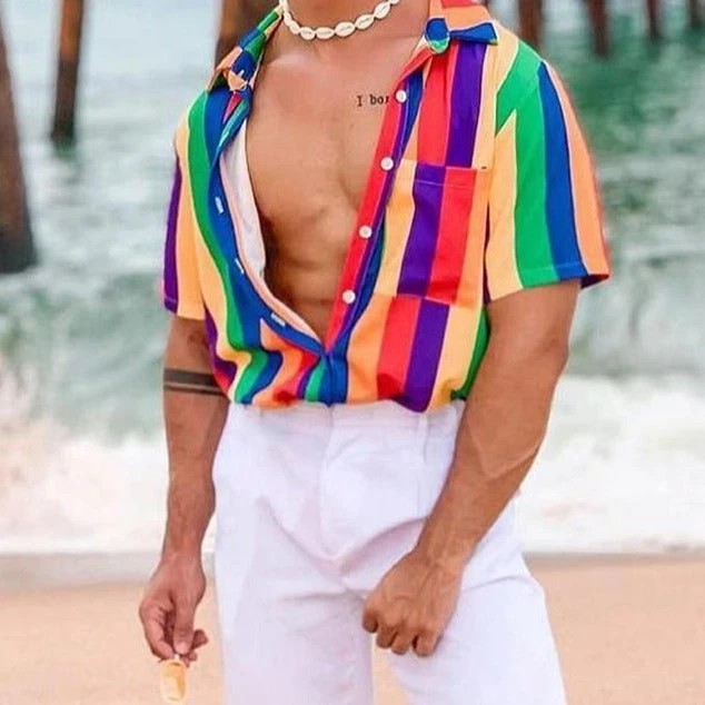 Chemise Multicolore à Rayures 4 Chemise Multicolore à Rayures – Image 2