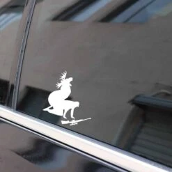 Stickers Cerf Enfourneur -Beauf Land stickers marrant 4