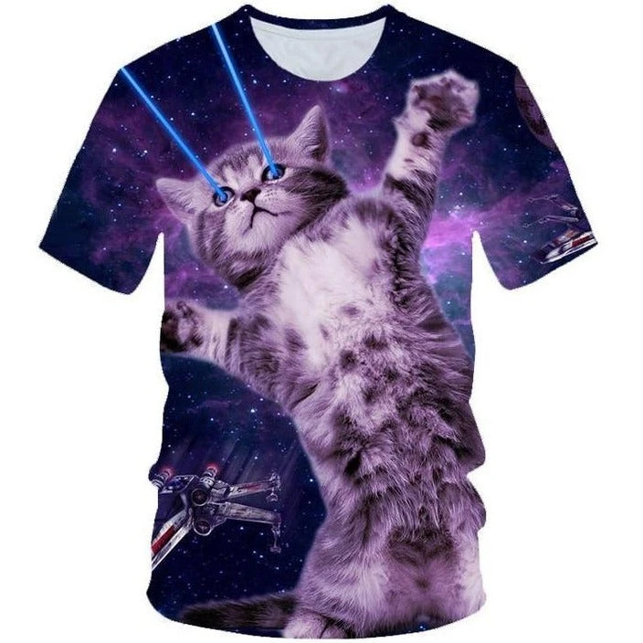 T-Shirt Chat Laser 3 T-Shirt Chat Laser